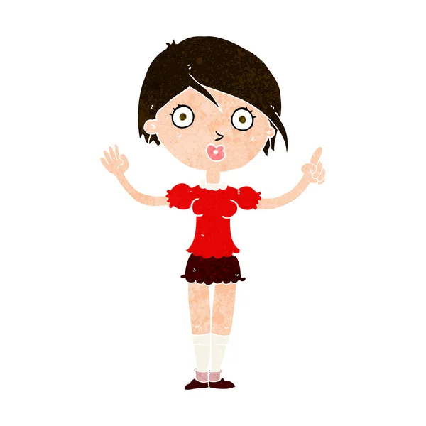 Cartoon girl asking question — Stock Vector