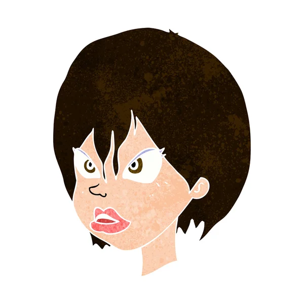 Cartoon annoyed woman — Stock Vector