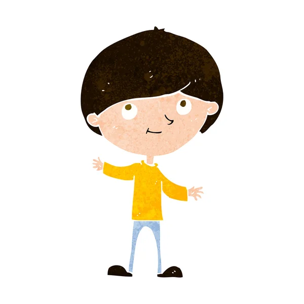 漫画幸せな少年 — ストックベクタ