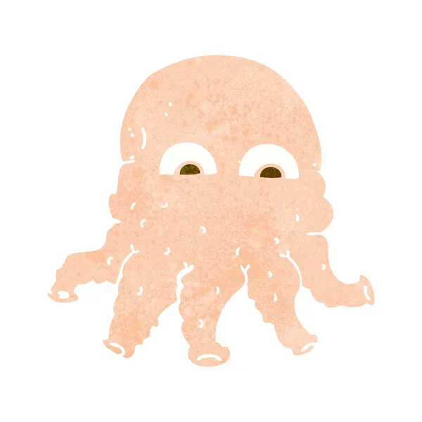 Cartoon alien squid face — Stock Vector