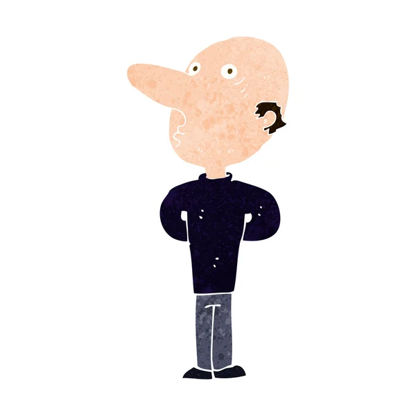 卡通漫画秃顶的人 — 图库矢量图片