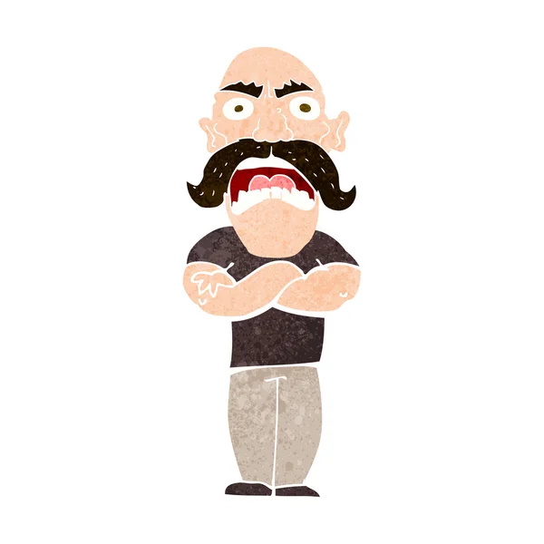 Cartoon boze man — Stockvector