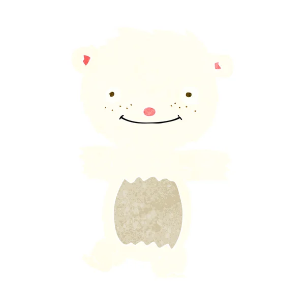 Dibujos animados oso polar cachorro — Vector de stock