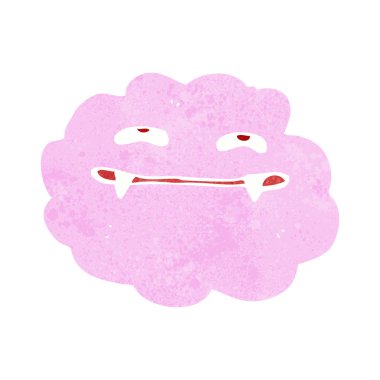 karikatür pembe tüylü vampir bulut
