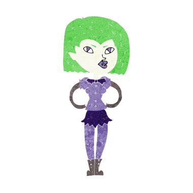 karikatür vampir kız