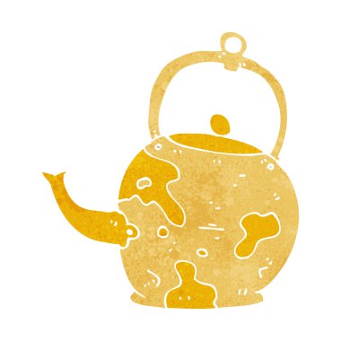 karikatür eski çaydanlık