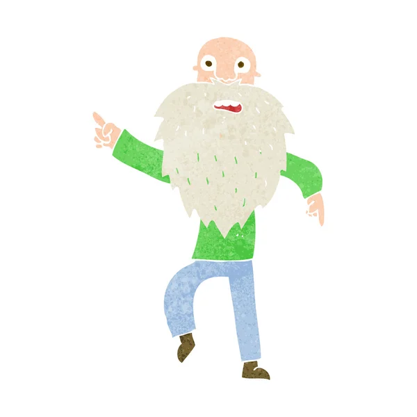 Cartoon stressed old man — Stock Vector