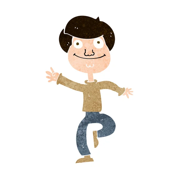 Hombre bailarín de dibujos animados — Vector de stock