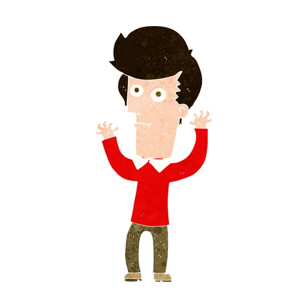 Cartoon shocked man — Stock Vector