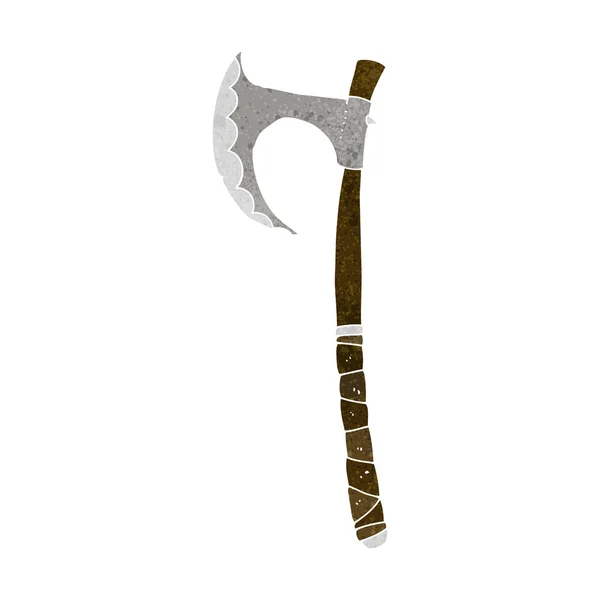 Cartoon viking axe — Stock Vector