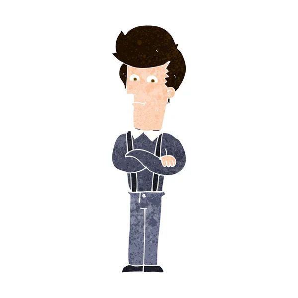 Cartoon annoyed man — Stock Vector