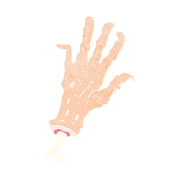 Cartoon gross severed hand — Stock Vector