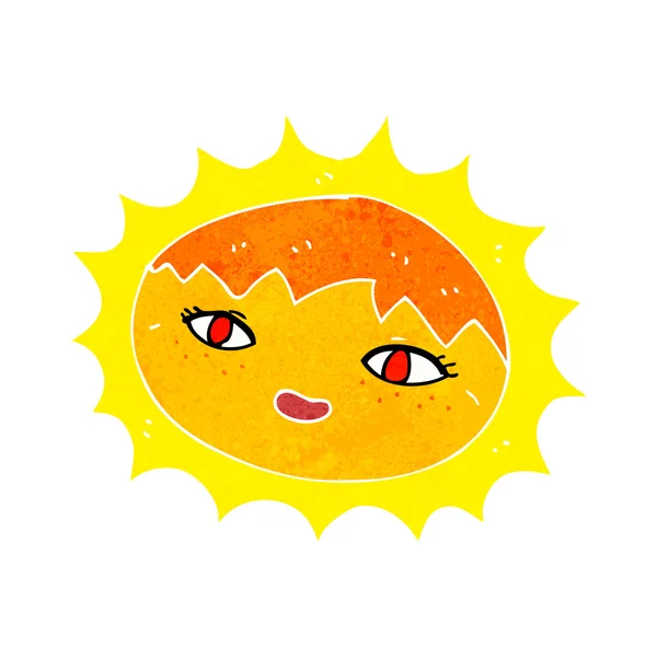 Dibujos animados bonito sol — Vector de stock