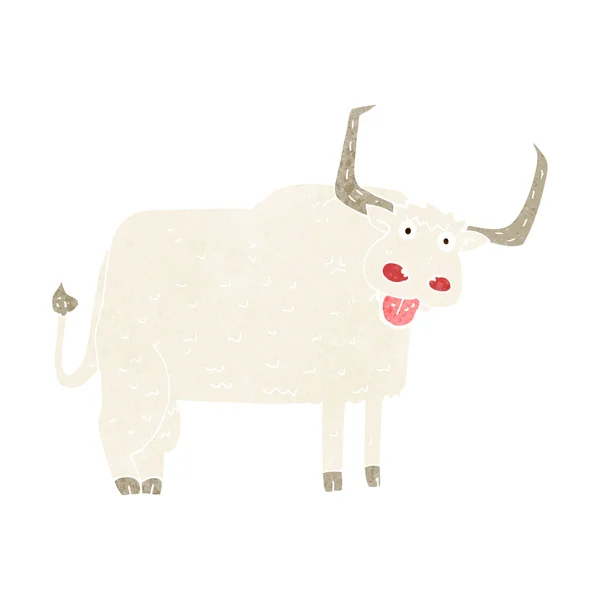 Dibujos animados vaca peluda — Vector de stock