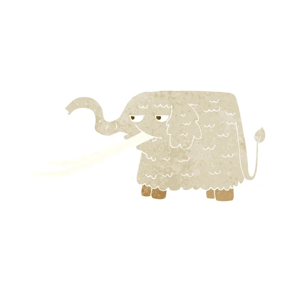 Cartone animato lanoso mammut — Vettoriale Stock