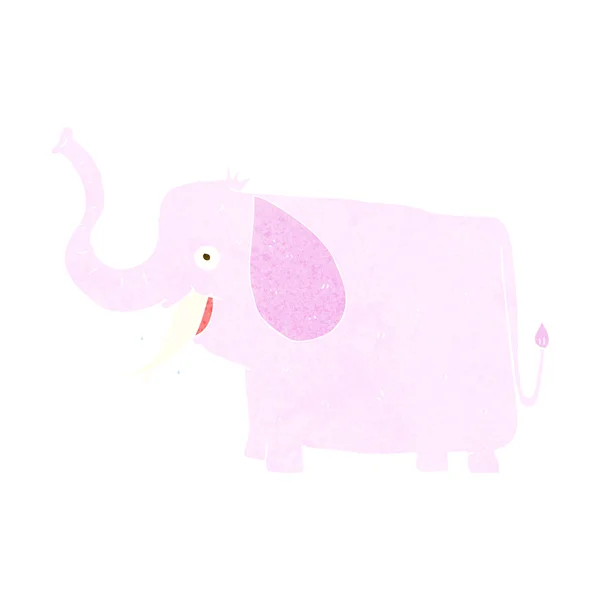 Cartone animato elefante felice — Vettoriale Stock