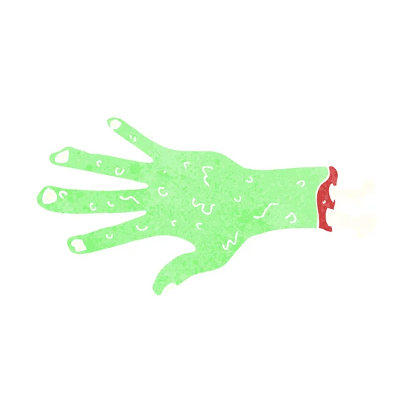 Äcklig zombie hand tecknad — Stock vektor