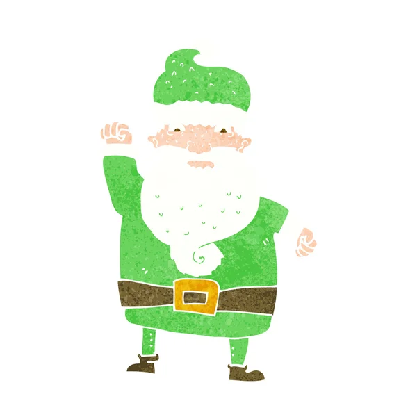 Dibujos animados enojado santa claus — Vector de stock