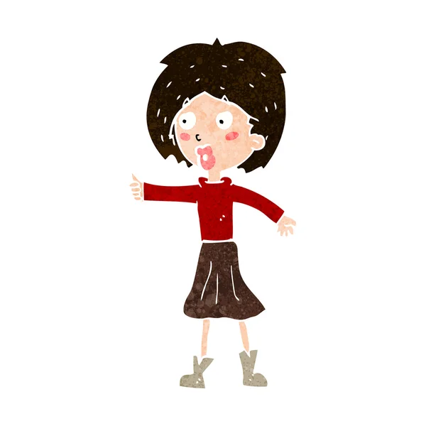 Cartoon vrouw — Stockvector