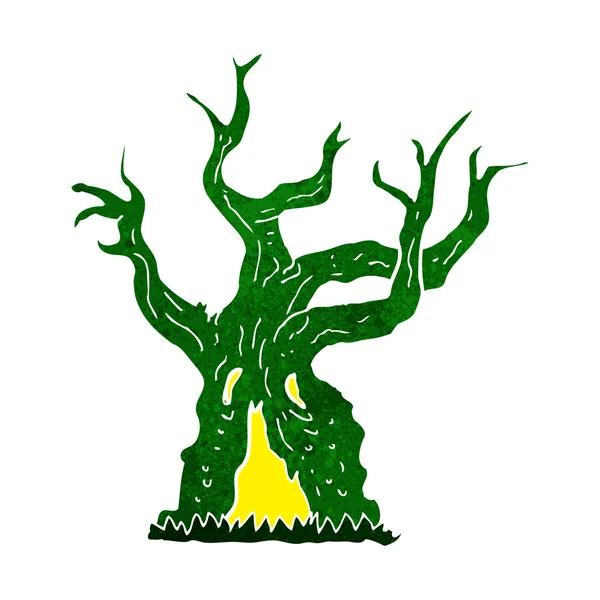 Karikatura strašidelný starý strom — Stockový vektor