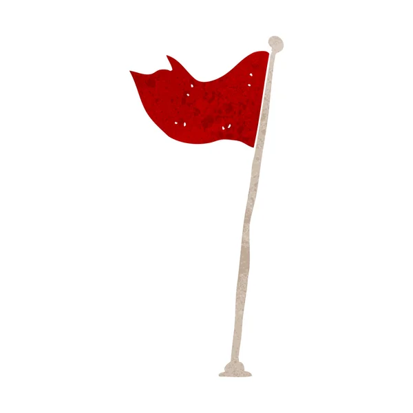 Cartoon vlag op pole-position — Stockvector
