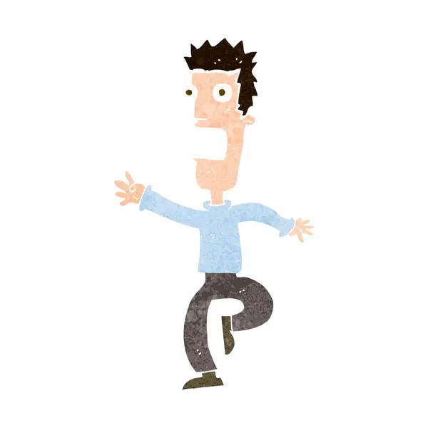 Cartoon shrieking man — Stock Vector