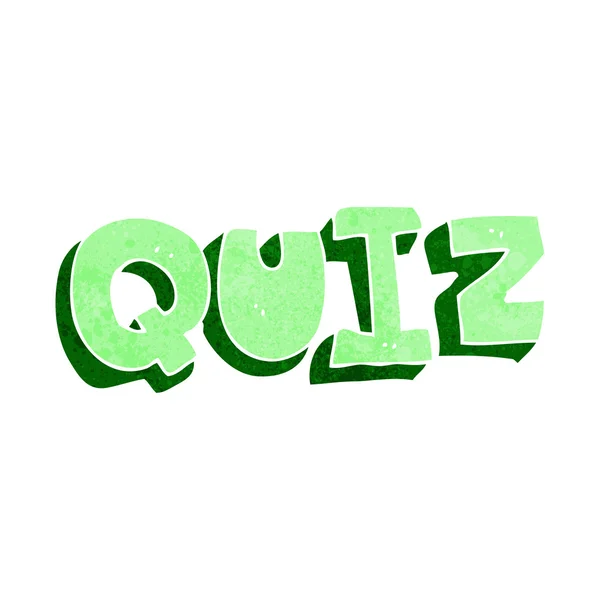 Cartoon quiz sinal — Vetor de Stock