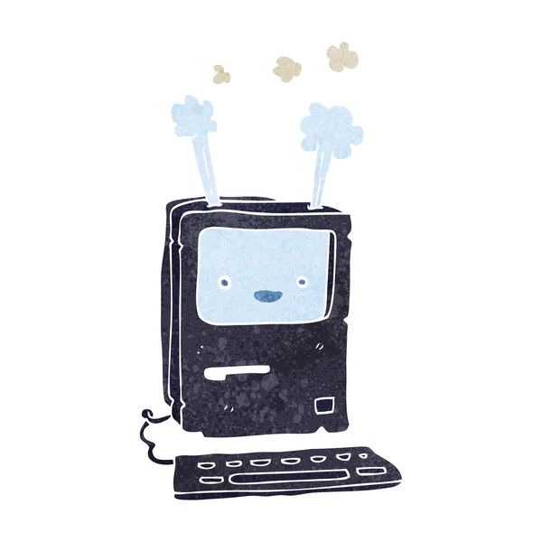 Bande dessinée vieil ordinateur — Image vectorielle