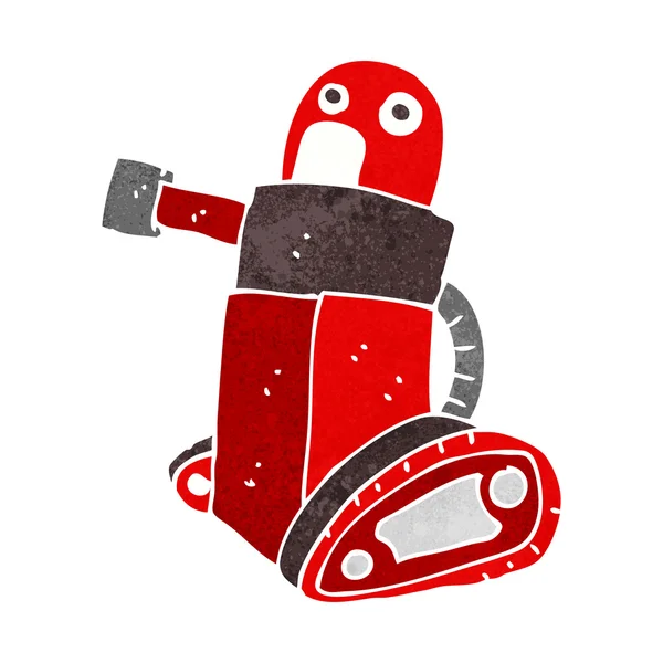 Robot réservoir de dessin animé — Image vectorielle