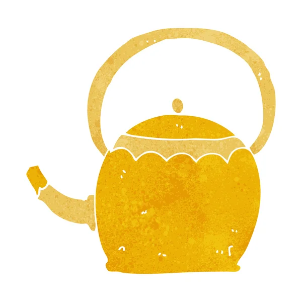 Olla de té de dibujos animados — Vector de stock