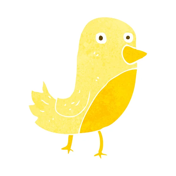 Dessin animé oiseau jaune — Image vectorielle