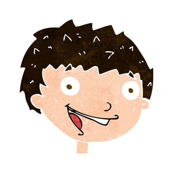 Cartoon lachen jongen — Stockvector