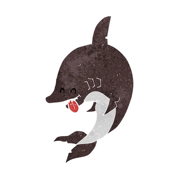 Komik karikatür köpek balığı — Stok Vektör