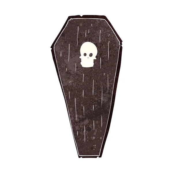 幽灵般的卡通棺材 — 图库矢量图片