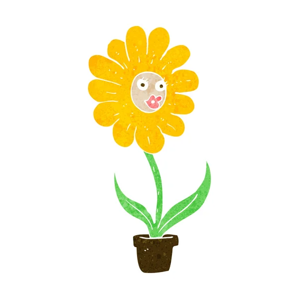 Flor de dibujos animados — Vector de stock