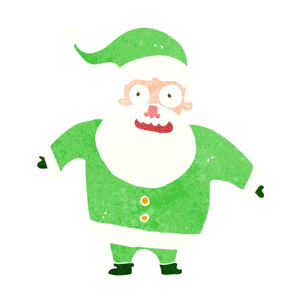 Cartoon geschokt santa claus — Stockvector