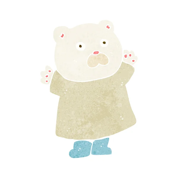 Divertente cartone animato orso polare — Vettoriale Stock