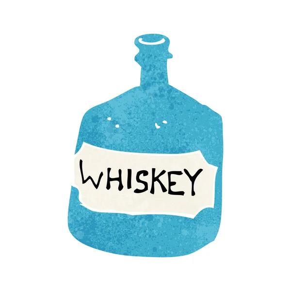 Cartoon old whiskey bottle — Stock Vector