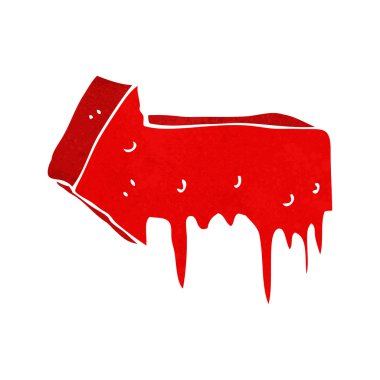 karikatür kanlı işaret eden oku