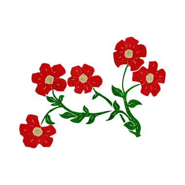 karikatür çiçekler