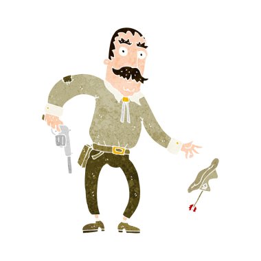 Vahşi batı kovboyu çizgi filmi.