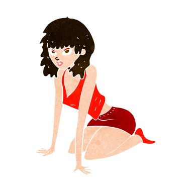 çizgi film kadın seksi poz