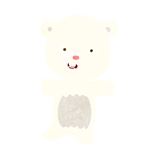 Dibujos animados lindo oso polar cachorro — Vector de stock