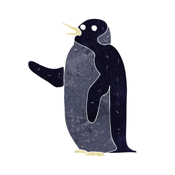 Pinguim dos desenhos animados acenando — Vetor de Stock