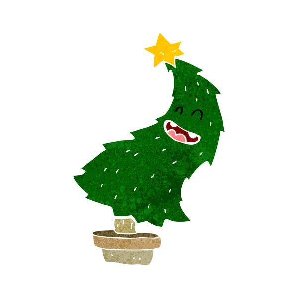 漫画ダンスクリスマスツリー — ストックベクタ
