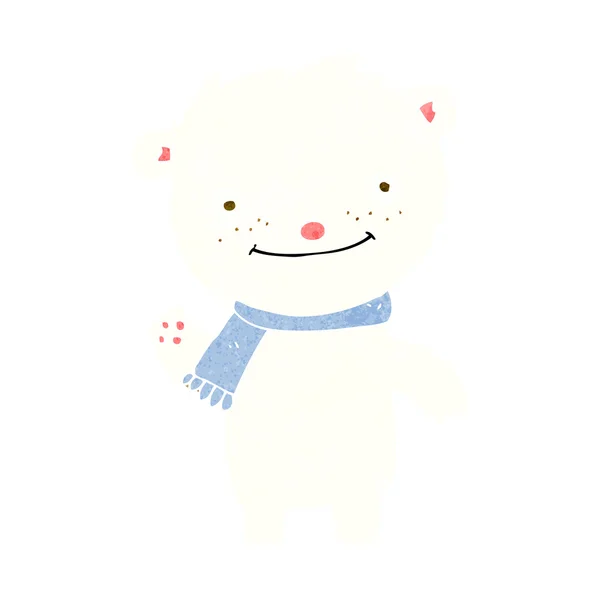 Dibujos animados lindo oso polar — Vector de stock