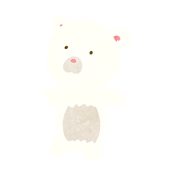 Dibujos animados lindo oso polar — Vector de stock