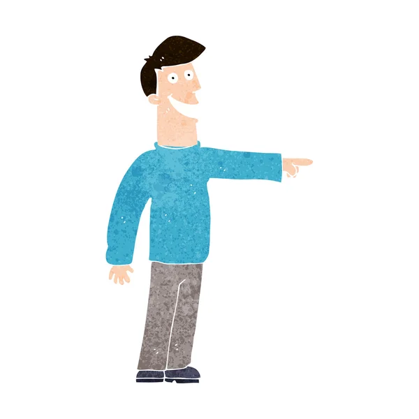 Caricature pointant l'homme — Image vectorielle