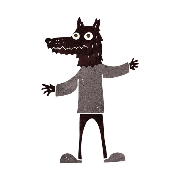 Hombre lobo de dibujos animados — Vector de stock