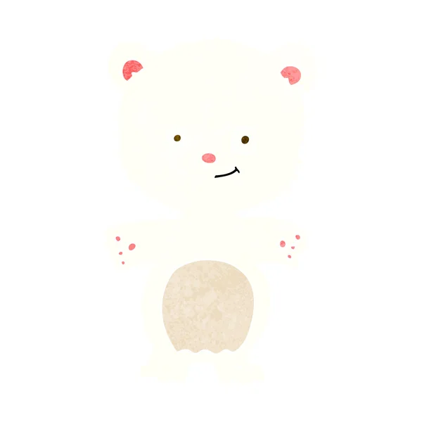 Cartone animato orso polare felice — Vettoriale Stock